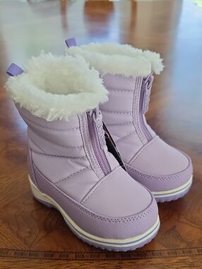 Totes Kids Toddler Girls Zippy Waterproof Insulated Winter Boots LILAC Size 5T
